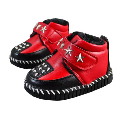 七色糖果冬款男女童大棉鞋寶寶學(xué)步鞋加絨防滑軟底功能鞋嬰兒鞋帽襪